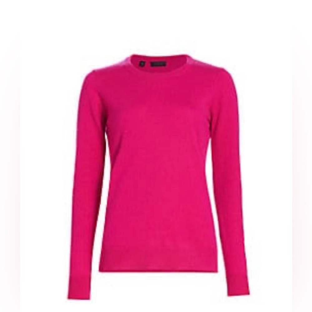 BRAND NEW WITH TAGS WOMENS CASHMERE CREW NECK SWEATER IN FUCHSIA COLOR SIZE XL.